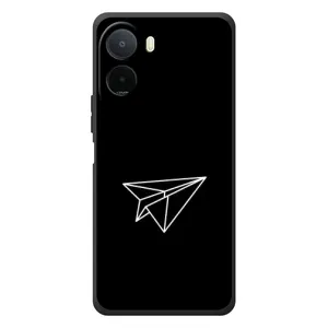 Чохол з картинками на чорному фоні для Xiaomi POCO M7 (Літак)