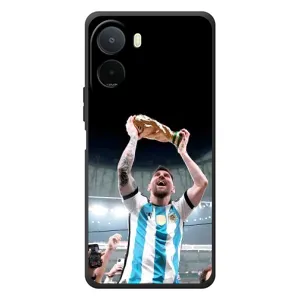 Чехлы Лео Месси Аргентина для Xiaomi POCO M7 (Счастливый Месси)
