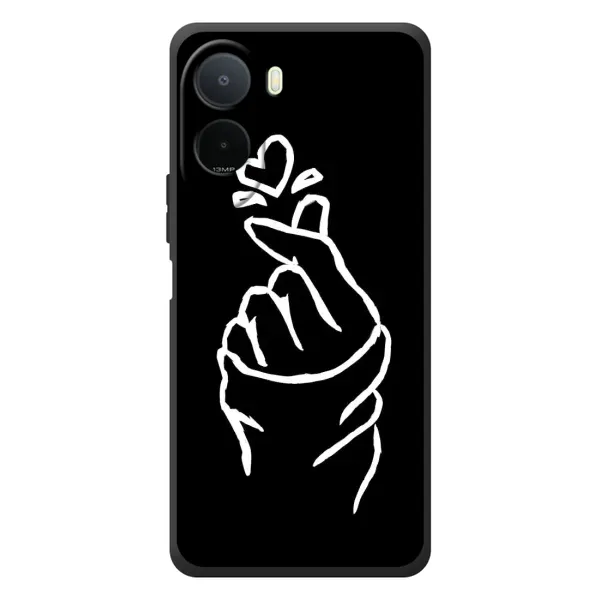 Чехол с рисунком «Сердце на черном» для Xiaomi POCO M7 Чехол с рисунком «Сердце на черном» для Xiaomi POCO M7