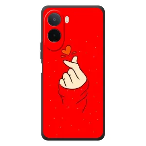 Чохол (Знак сердечка) для Xiaomi POCO M7 (Сердечко на червоному)