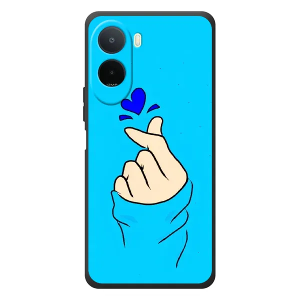 Чехол с рисунком «Сердце на синем» для Xiaomi POCO M7 Чехол с рисунком «Сердце на синем» для Xiaomi POCO M7