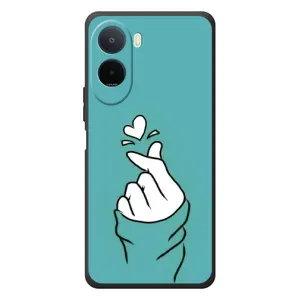 Чохол (Знак сердечка) для Xiaomi POCO M7 (Сердечко на бірюзовому)