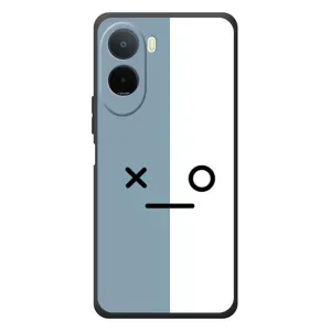 Силиконовые Чехлы (смешные стикеры) для Xiaomi POCO M7 (Серо-белый)