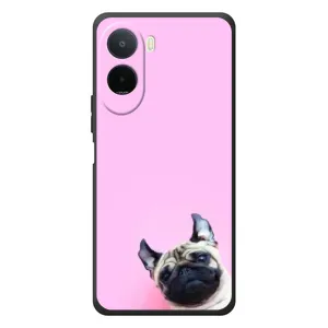 Бампер для Xiaomi POCO M7 з картинкою "Песики" (Собака на рожевому)