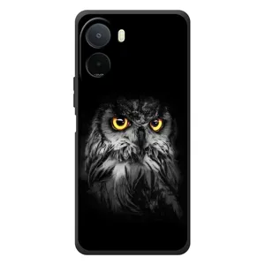 Чохли з принтом СОВИ для Xiaomi POCO M7 (Сова на чорному)
