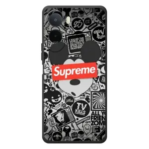 Чехол с Брендами одежды на Поко М7 (Supreme Маус)