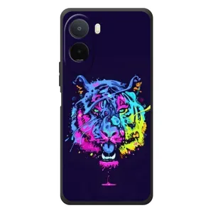 Силіконовий бампер з картинкою звірів для Xiaomi POCO M7 (Тигр-Арт)