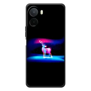 Силіконовий бампер з картинкою звірів для Xiaomi POCO M7 (Яскравий олень)