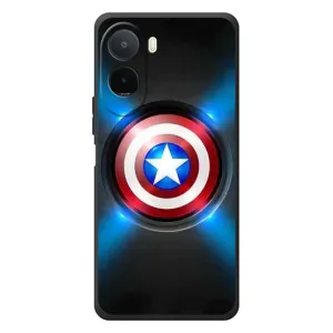 Чехол с Щитом Капитана Америки на Xiaomi POCO M7 (Яркий Щит Капитана)