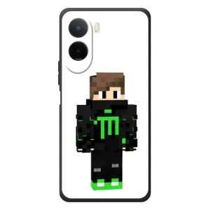 Чехлы для Xiaomi POCO M7 (Персонажи Майн Крафт) (Зеленый мальчик)