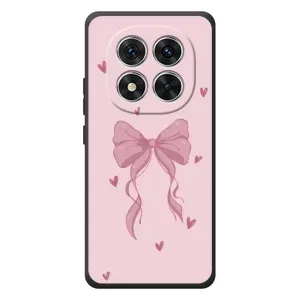 Чехол банты для Xiaomi Poco M8 Pro (Бант на розовом)