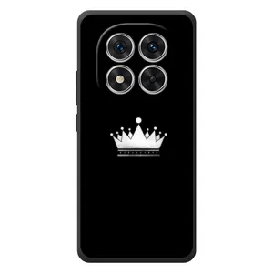 Чохол (Корона на чорному фоні) для Xiaomi Poco М8 Про (Біла корона)
