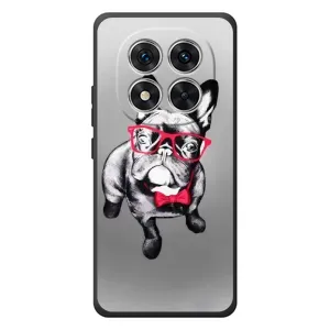 Чехол (ТПУ) Милые собачки для Xiaomi Poco M8 Pro (Бульдог в очках)