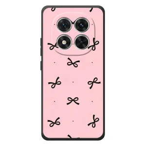 Чехол банты для Xiaomi Poco M8 Pro (Черные бантики)