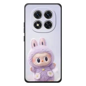 Чехол с принтом Лабубу для Xiaomi Poco M8 Pro (Фиолетовый Лабубу)