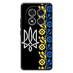 Силиконовый Чехол на Xiaomi Poco M8 Pro (Герб и вышыванка)