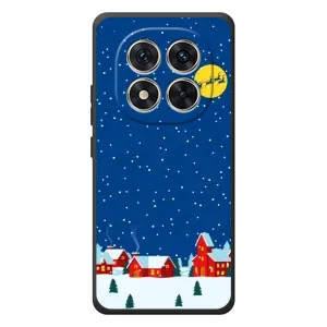 Силиконовый бампер на рождество для Xiaomi Poco M8 Pro (Город в снегу)