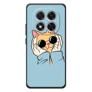 Бампер с изображением Котиков для Xiaomi Poco M8 Про (КОТИК в очках)