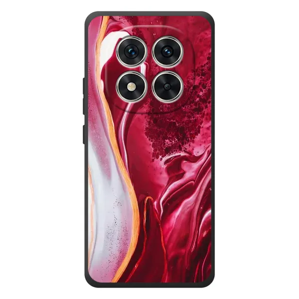 Чехол с рисунком «Красный мрамор» для Xiaomi Poco M8 Pro