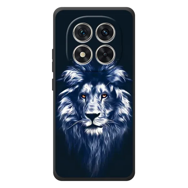 Чехол с рисунком «Лев - синий» для Xiaomi Poco M8 Pro