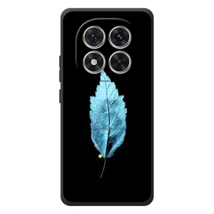 Чохол з картинками на чорному фоні для Xiaomi Poco M8 Pro (Листя)