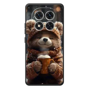 Печатный чехол «Зверята с кофе» для Xiaomi Poco M8 Pro (Медвежонок с кофе)