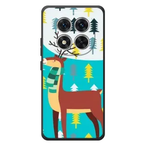 Силиконовый бампер с картинкой животных для Xiaomi Poco M8 Pro (Олень с шарфом)