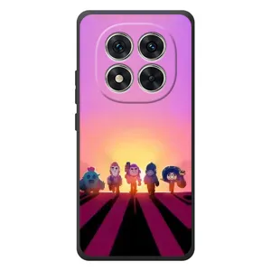 Силіконовый Чохол на Xiaomi Poco M8 Pro з картинкою Brawl Stars (Персонажі на заході сонця)