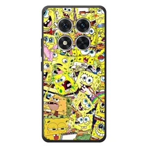 Силиконовый чехол Спанч Боб на Xiaomi Poco M8 Про (Спанч Боб Арт)