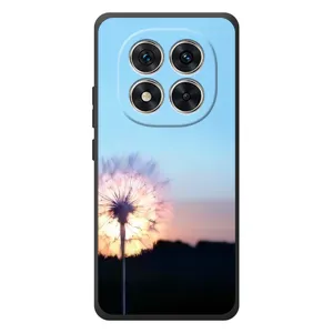 Силиконовый Чехол с одуванчиками на Xiaomi Poco M8 Pro (Закат с одуванчиком)