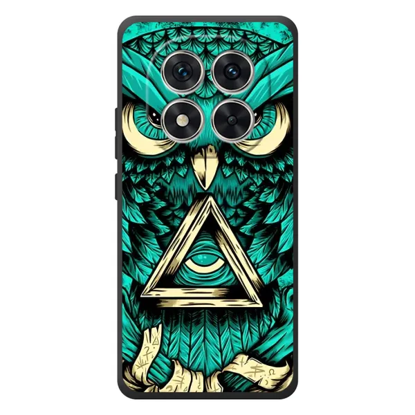 Чехол с рисунком «Зеленая сова» для Xiaomi Poco M8 Pro