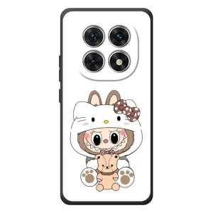 Чехол с принтом Лабубу для Xiaomi Poco M8 (Белый Лабубу)