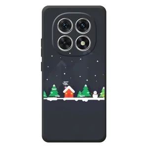 Силиконовый бампер на рождество для Xiaomi Poco M8 (Город зимний)