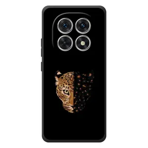 Чехол с леопардовым принтом на Xiaomi Poco M8 (Леопард на черном)