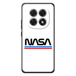 Силіконовый бампер з принтом "Наса" на Xiaomi Poco M8 (NASA на білому тлі)