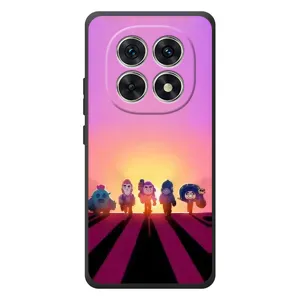Силиконовый Чехол на Xiaomi Poco M8 с картинкой Brawl Stars (Персонажи в закате)