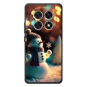 Чехлы на Новый Год Xiaomi Poco M8 (Снеговик праздничный)