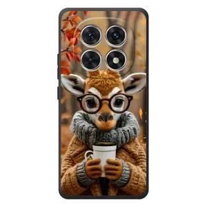 Друкований чохол 'Звірята з кавою' для Xiaomi Poco M8 (Жираф з кавою)
