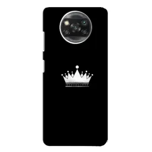 Чохол (Корона на чорному фоні) для Xiaomi Poco X3 Pro (Біла корона)