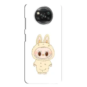 Чохол з принтом Лабубу для Xiaomi POCO X3 Pro (Бежевий Лабубу)
