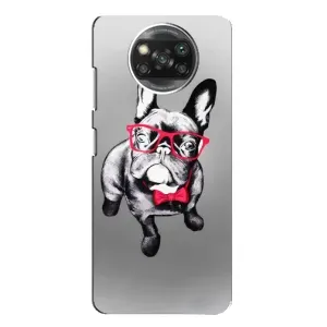 Чохол (ТПУ) Милі песики для Xiaomi POCO X3 Pro (Бульдог в окулярах)