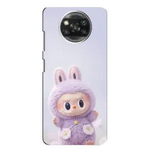 Чохол з принтом Лабубу для Xiaomi POCO X3 Pro (Фіолетовий Лабубу)