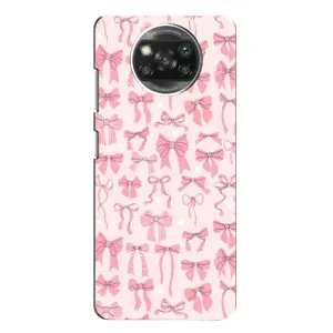Чехол банты для Xiaomi POCO X3 Pro (Фон бантики)