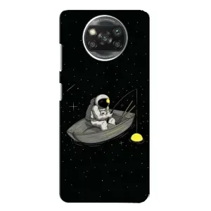 Силиконовый Чехол с принтом "Космонавты" на Xiaomi POCO X3 Pro (Космонавт на рыбалке)