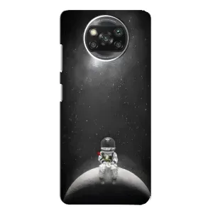 Силиконовый Чехол с принтом "Космонавты" на Xiaomi POCO X3 Pro (Космонавт романтик)