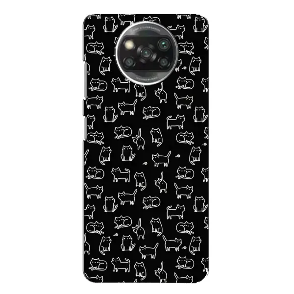 Чехол с рисунком «Котики на черном» для Xiaomi POCO X3 Pro Чехол с рисунком «Котики на черном» для Xiaomi POCO X3 Pro