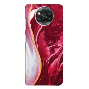 Чохли з тематикою "Мрамор" на Xiaomi Poco X3 Pro (Червоний мрамор)