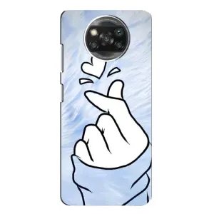 Чехлы (Знак сердечка) на Xiaomi POCO X3 Pro (Сердечка знак)