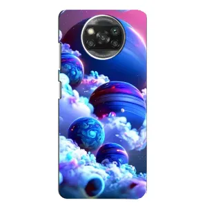 Чехлы КОСМОС для Xiaomi POCO X3 Pro (Синие планеты)