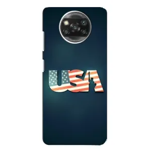 Чехол Флаг USA для Xiaomi POCO X3 Pro (USA)